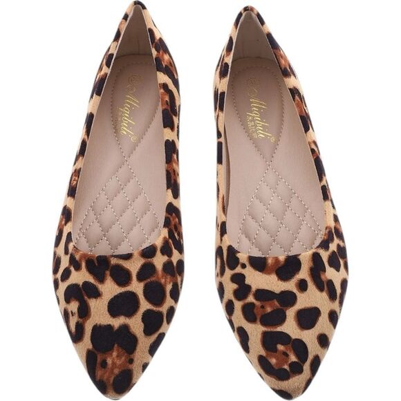 Migibili Leopard Print Ballet Flats - Picture 1 of 14